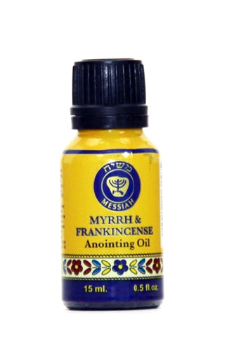 Frankincense & Myrrh Biblical Anointing Oil – Cobalt Blue Bottle 15ml