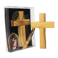 Jerusalem Handmade Olive Wood Wall Cross | Christian Prayer Cross 3.25 Inch Holy Land