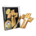Jerusalem Handmade Olive Wood Wall Cross | Holy Land Christian Prayer & Home Decor